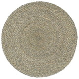 Vidaxx Tischsets 6 Stück rund 38 cm Jute uni grau