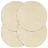 VidaXL Tischsets 4 Stück rund 38 cm Baumwolle natur