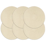 VidaXL Tischsets 6 Stück rund 38 cm Baumwolle natur