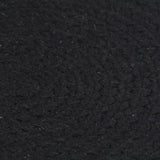 VidaXL Tischsets 4 Stück rund 38 cm Baumwolle einfarbig schwarz