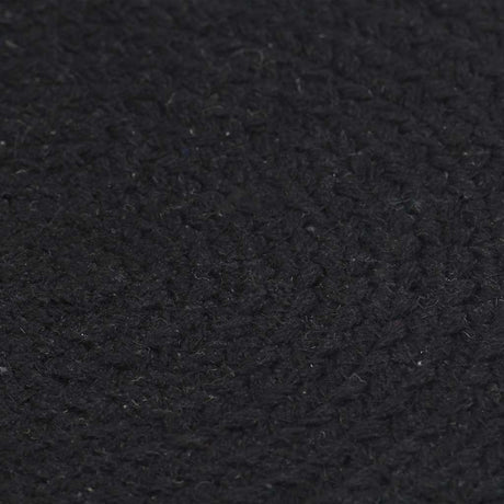 VidaXL Tischsets 4 Stück rund 38 cm Baumwolle einfarbig schwarz