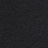 VidaXL Tischsets 6 Stück rund 38 cm Baumwolle einfarbig schwarz