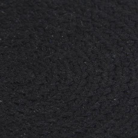 VidaXL Tischsets 6 Stück rund 38 cm Baumwolle einfarbig schwarz