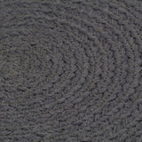 Vidaxl -Placemats 6 Sts rund 38 cm Baumwollschaltkräfte dunkelgrau