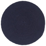 Vidaxl Pochemats 6 STS round 38 cm Cotton semplice blu navy