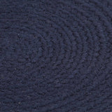 Vidaxl Placemats 6 STS kolo 38 cm Cotton Plain Navy Blue