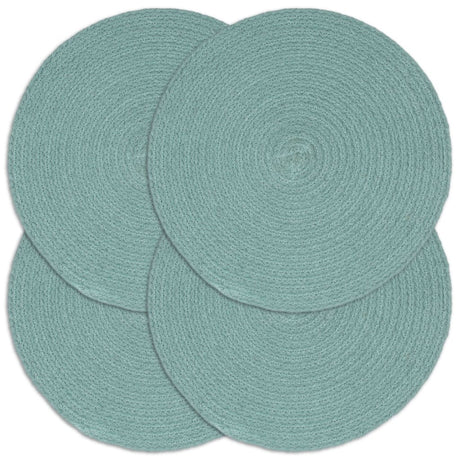 VidaXL Tischsets 4 Stück rund 38 cm Baumwolle einfarbig grün