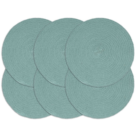 VidaXL Tischsets 6 Stück rund 38 cm Baumwolle einfarbig grün