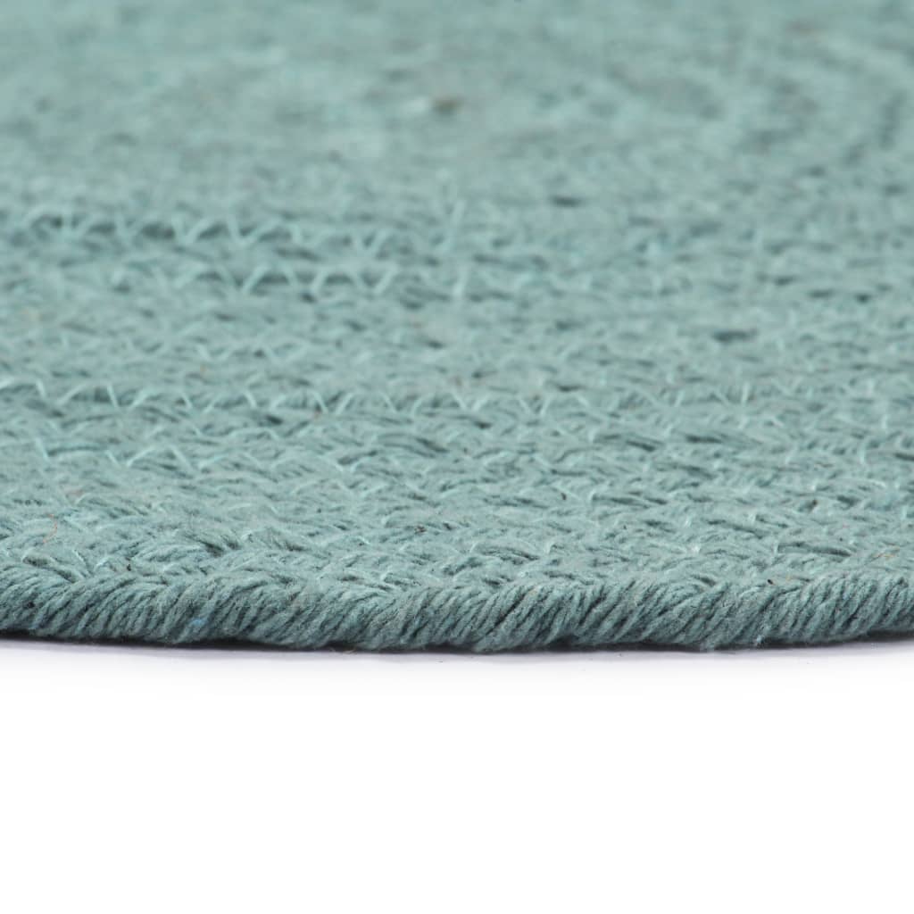 Vidaxl Placemats 6 Sts Round 38 cm Coton Green