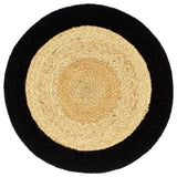 VIDAXL -Taschen 4 ST 38 cm Jute und Baumwolle Natural und Schwarz