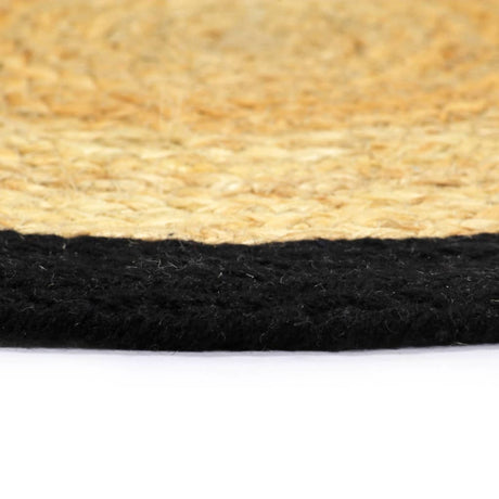 VIDAXL -Taschen 4 ST 38 cm Jute und Baumwolle Natural und Schwarz