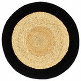 VIDAXL -Taschen 6 ST 38 cm Jute und Baumwolle und schwarz