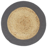 Vidaxl Placemats 4 St 38 cm jute og bomull selvfølgelig og antracitt