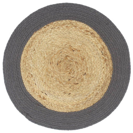 VIDAXL -Taschen 6 ST 38 cm Jute und Baumwolle und Anthrazit