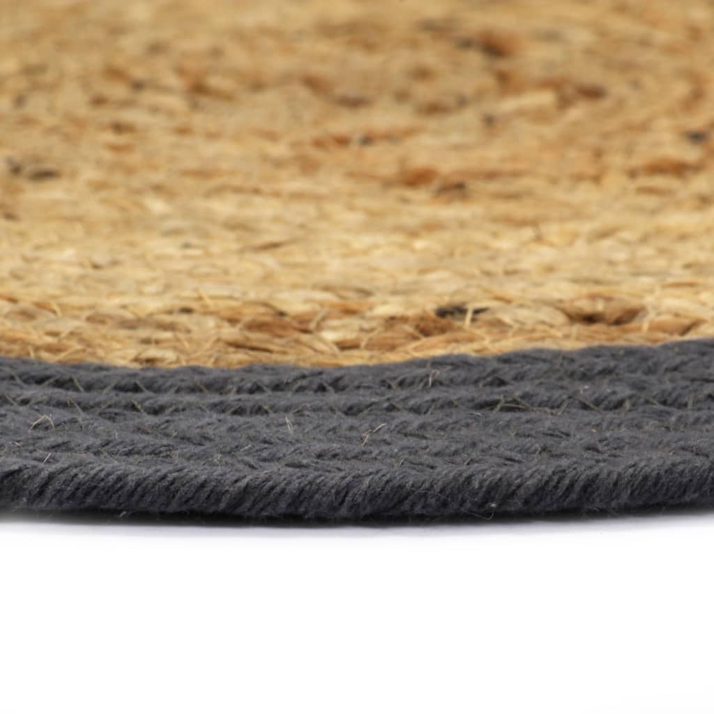VIDAXL -Taschen 6 ST 38 cm Jute und Baumwolle und Anthrazit
