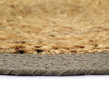 VIDAXL PLAGLEMATS 4 ST 38 CM INCITURA E COTTON NATURALI E GRIGI