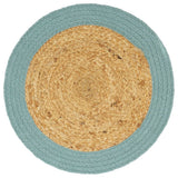 VidaXL Tischsets 4 Stück 38 cm Jute und Baumwolle natur und grün