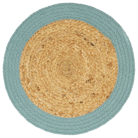 Vidaxx Tischsets 6 Stück 38 cm Jute und Baumwolle natur und grün