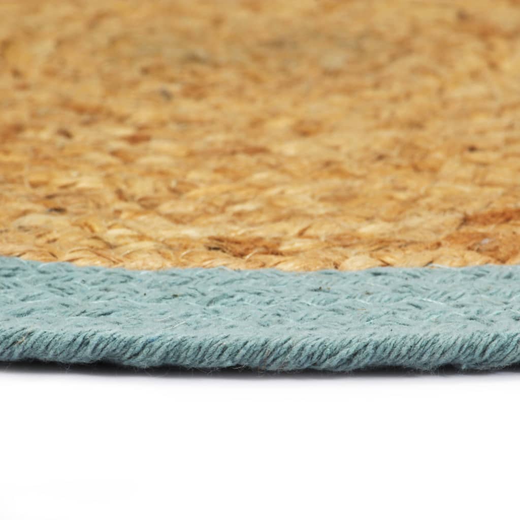 Vidaxx Tischsets 6 Stück 38 cm Jute und Baumwolle natur und grün