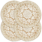 Vidaxl placemats 4 st rond 38 cm jute wit