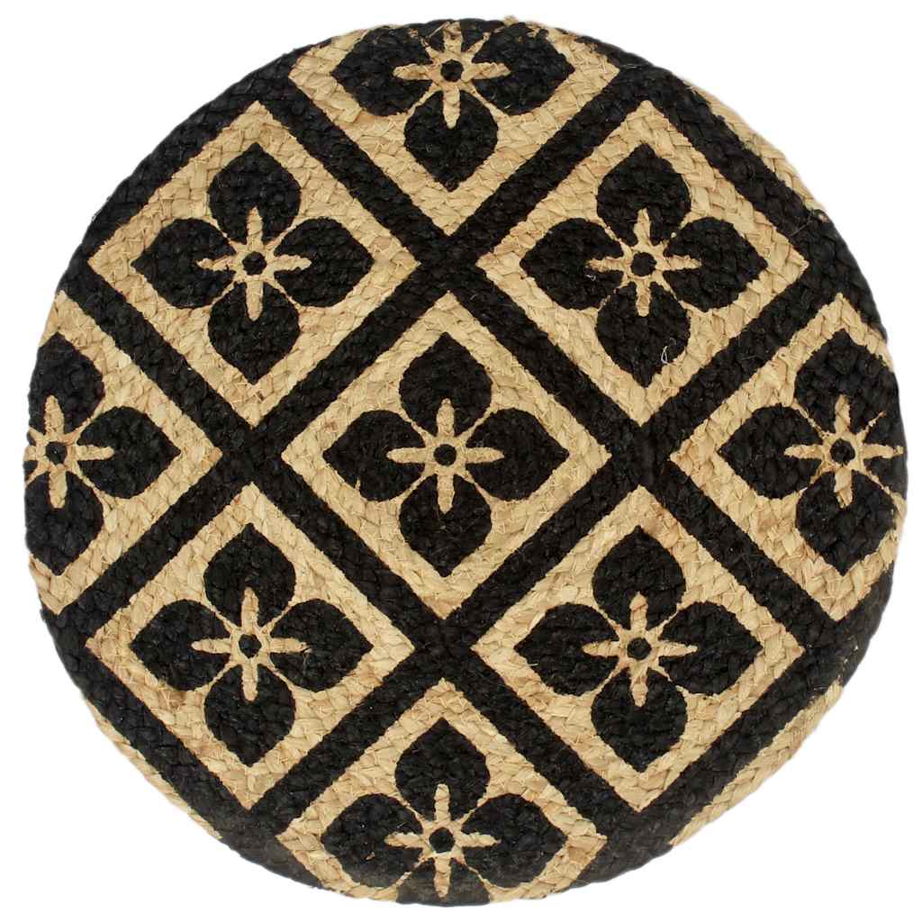 VidaXL Tischsets 6 Stück rund 38 cm Jute schwarz