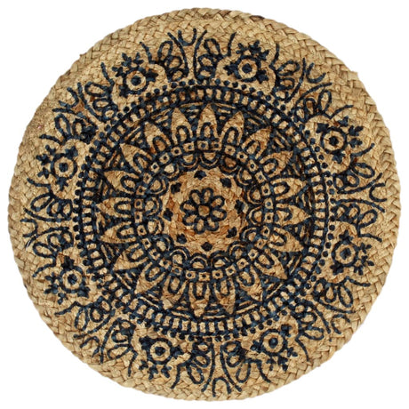 Vidaxl -Placemats 4 Sts um 38 cm Jute dunkelblau