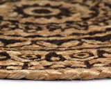 Vidaxl -Taschen 4 STs rund 38 cm Jute dunkelbraun