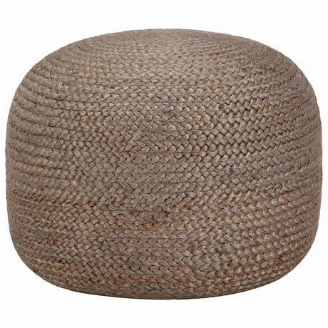 Vidaxl poef handgemaakt 45x30 cm jute lichtgrijs