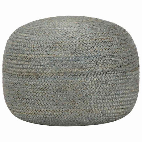 Vidaxl poef handgemaakt 45x30 cm jute olijfgroen