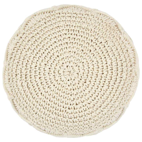 Vidaxl poef macramé handgemaakt 45x30 cm katoen