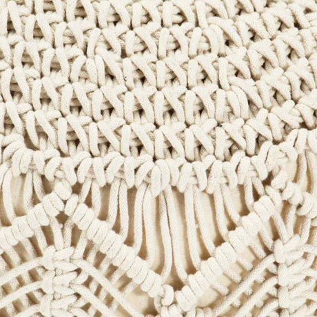 Vidaxl poef macramé handgemaakt 45x30 cm katoen