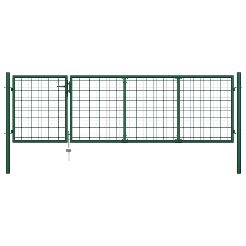 Vidaxl port 350x100 cm steel green