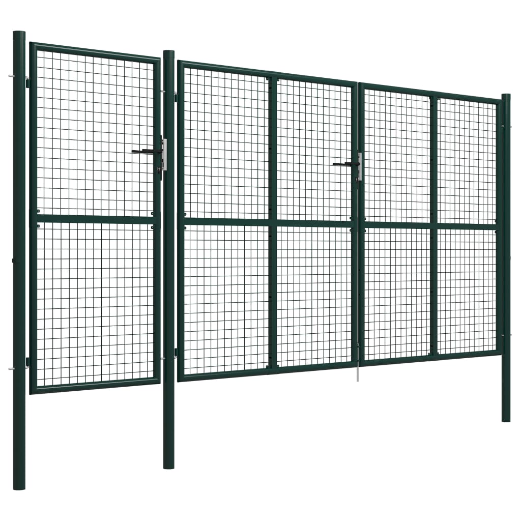 Vidaxl Port 400x150 cm en acier vert