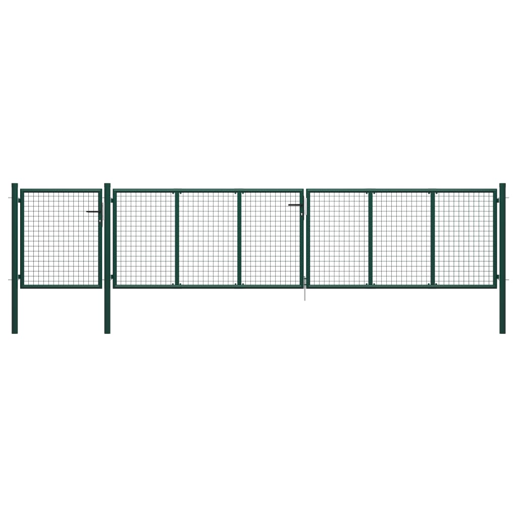 Vidaxl Port 500x100 cm en acier vert