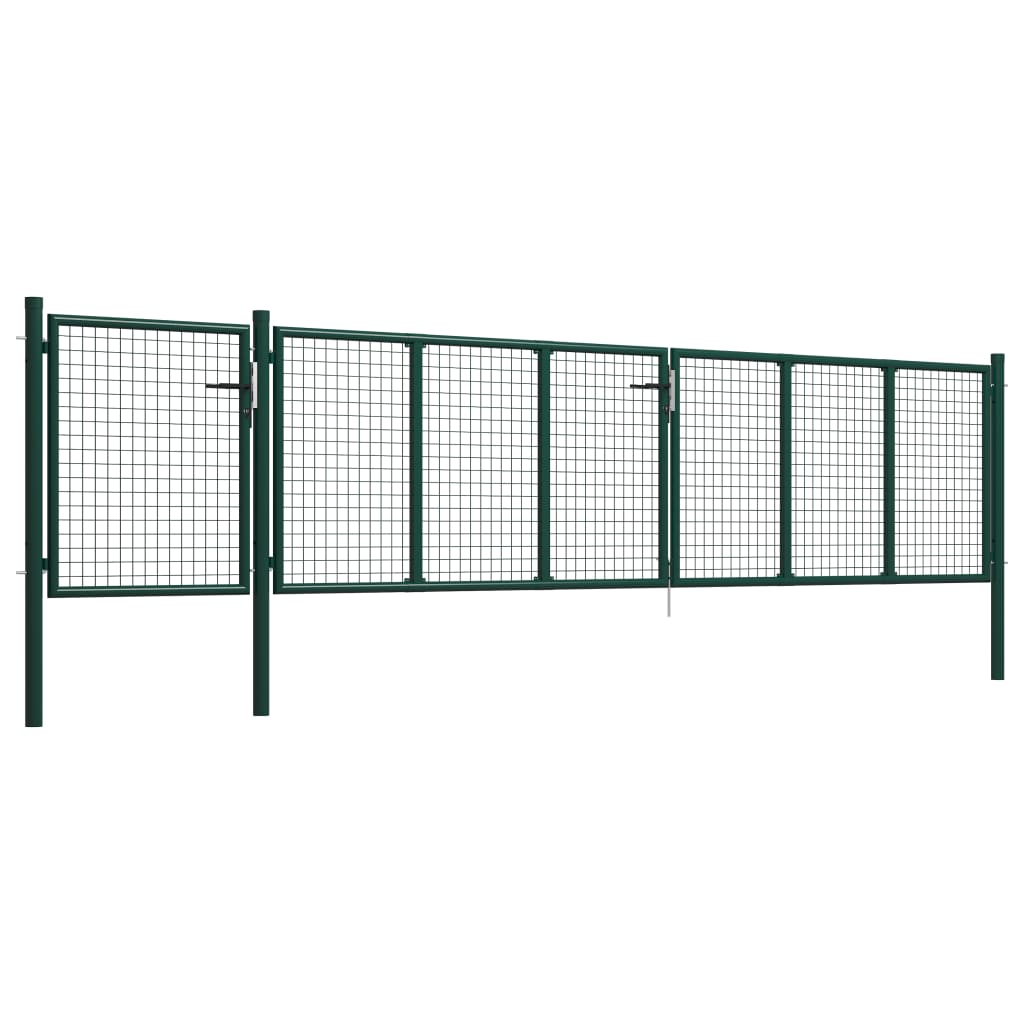 Vidaxl port 500x100 cm steel green