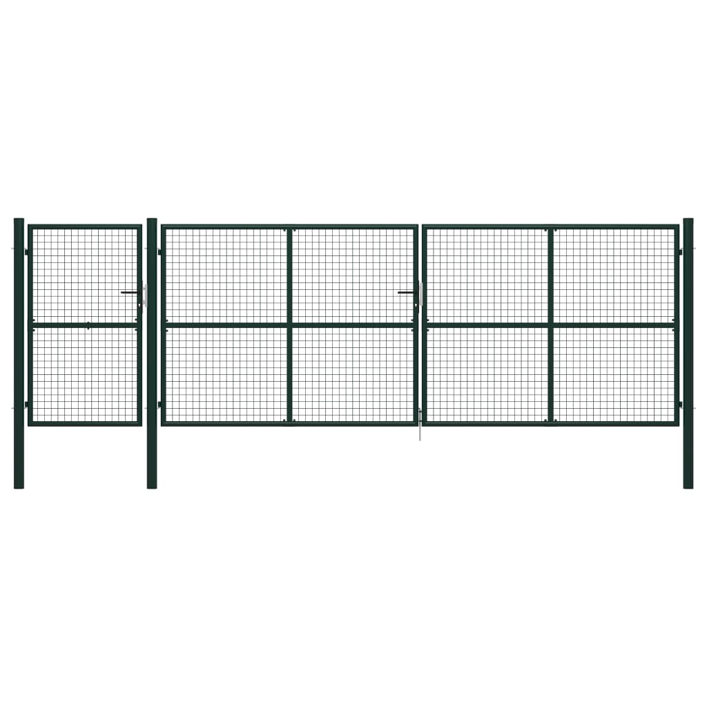 Vidaxl port 500x150 cm steel green