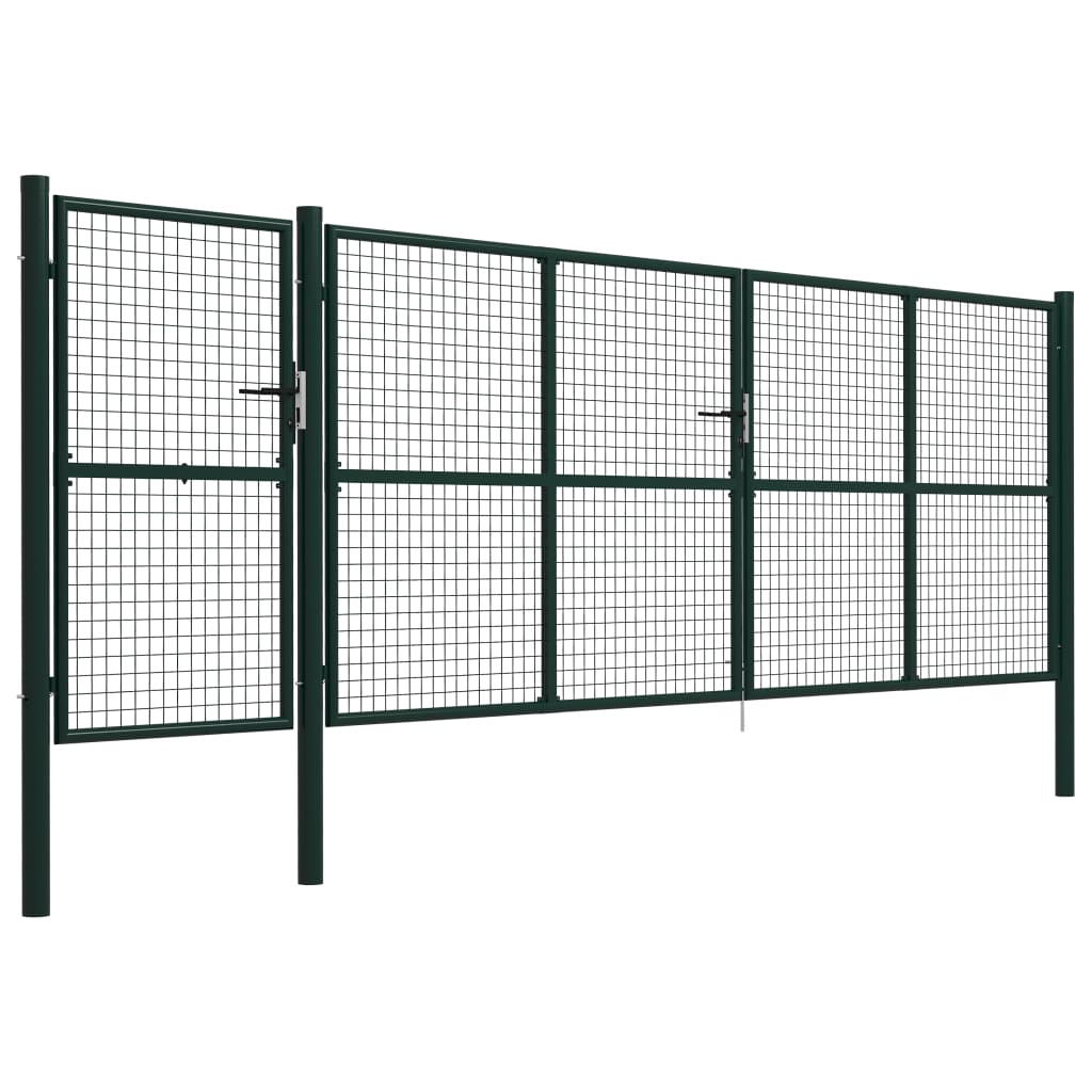 Vidaxl port 500x150 cm steel green