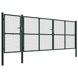 Vidaxl port 500x150 cm steel green