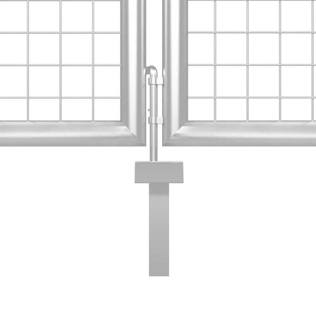 Vidaxl tuinpoort staal 350x75 cm zilver