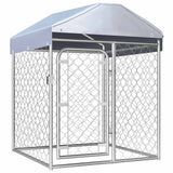 VIDAXL -Hundezwinger für außen mit Dach 100x100x125 cm