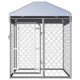 VIDAXL -Hundezwinger für außen mit Dach 100x100x125 cm