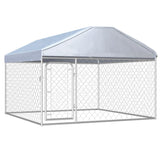 Vidaxl Hond Kennel fir dobausse mam Daach 200x200x1335 cm