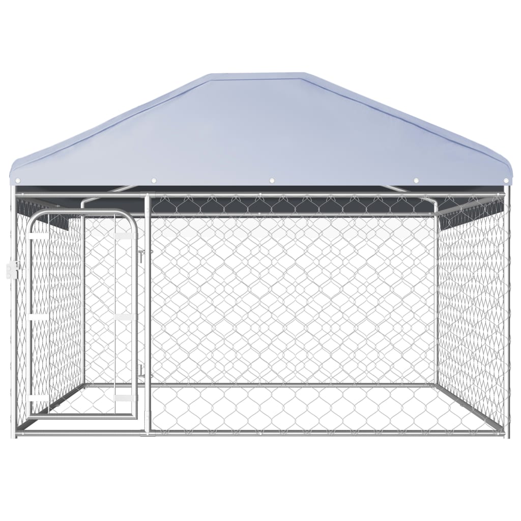 Vidaxl Hond Kennel fir dobausse mam Daach 200x200x1335 cm