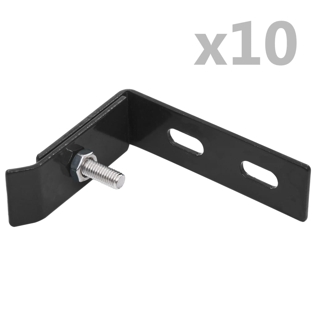 Vidaxl Wall Corner Connection 10 set antracite