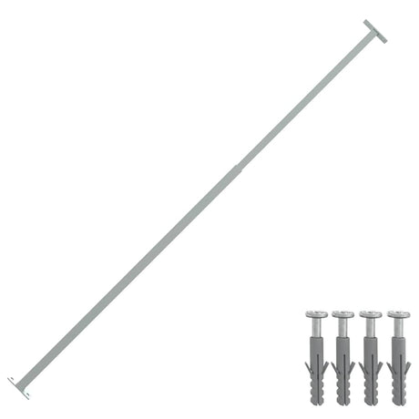 VIDAXL BARRIERRESTANG Einstellbar 710-1200 mm