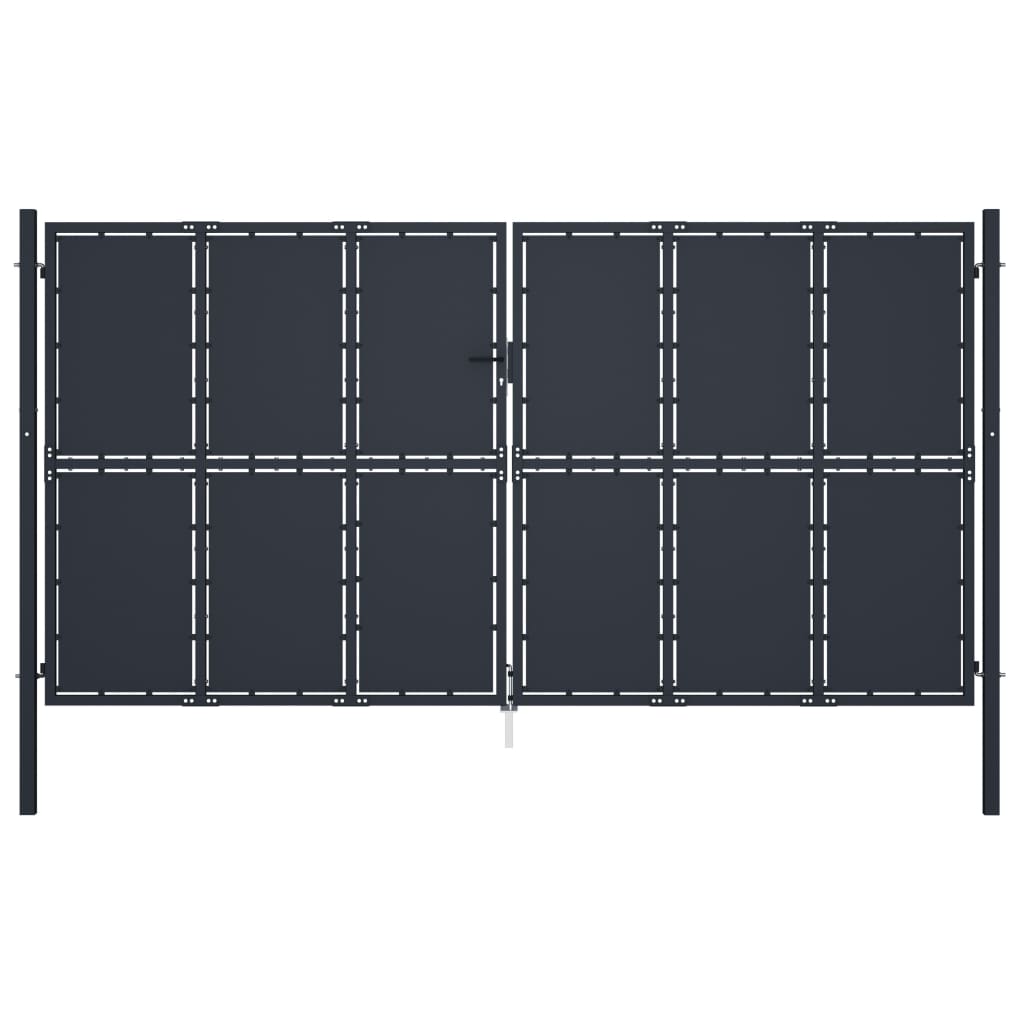 Vidaxl port 400x200 cm steel anthracite