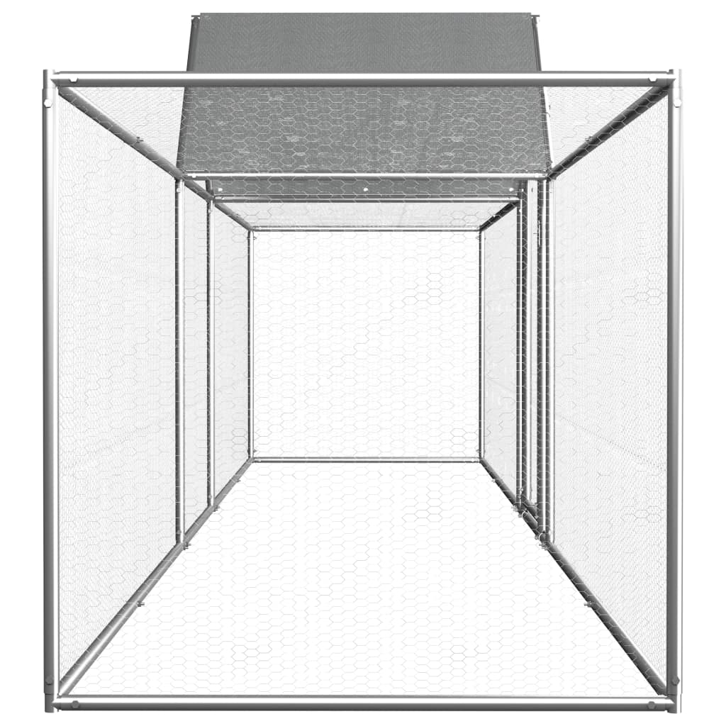 Vidaxl Chicken Run 5x1x1.5 M de acero galvanizado