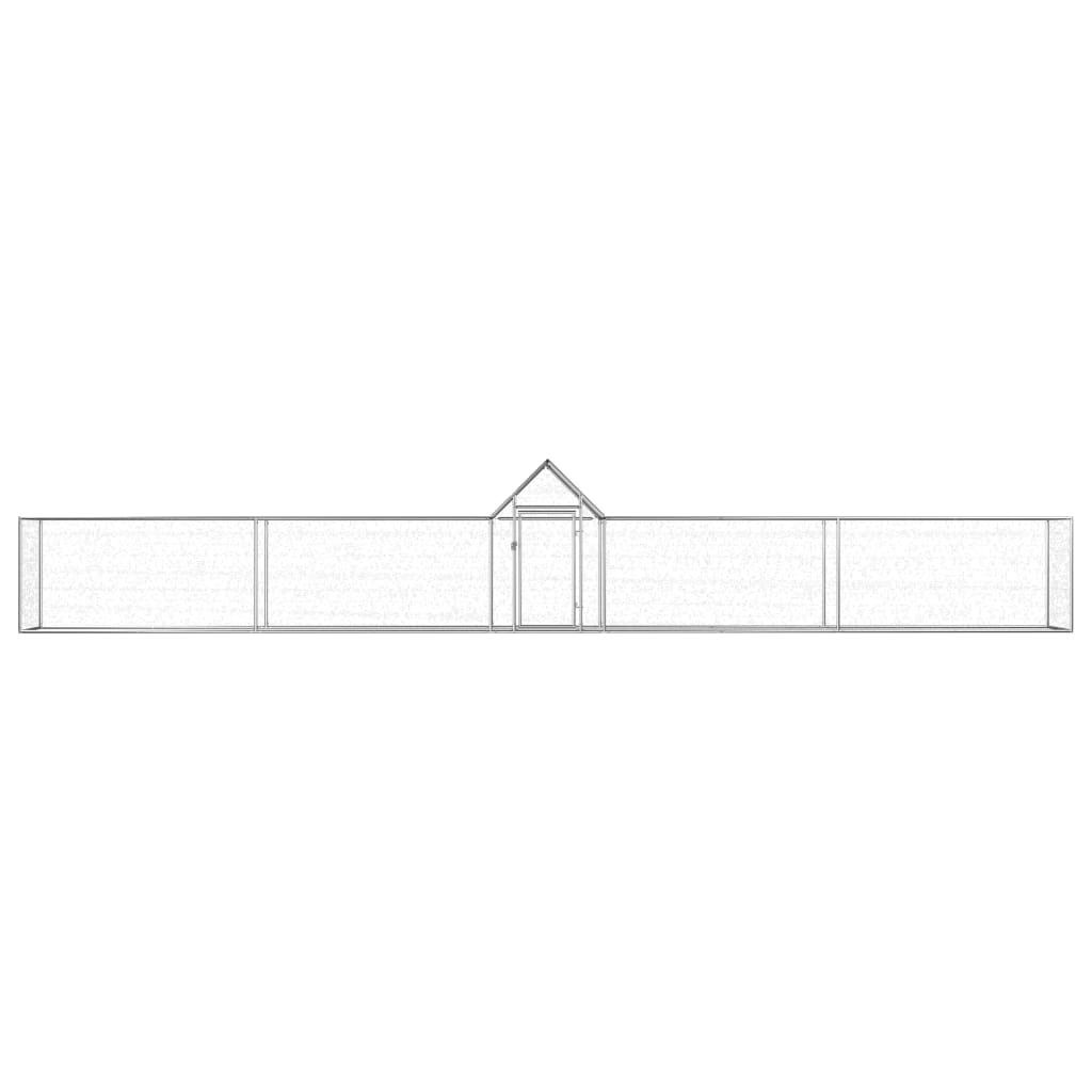 Vidaxl Chicken Run 9x1x1,5 m in acciaio zincato