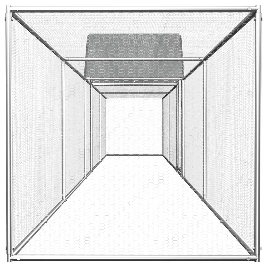 Vidaxl Chicken Run 9x1x1,5 m in acciaio zincato