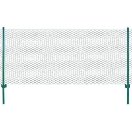 Vidaxl Drahtgitter FET mit Pfosten 25x0,5 m Stahlgrün